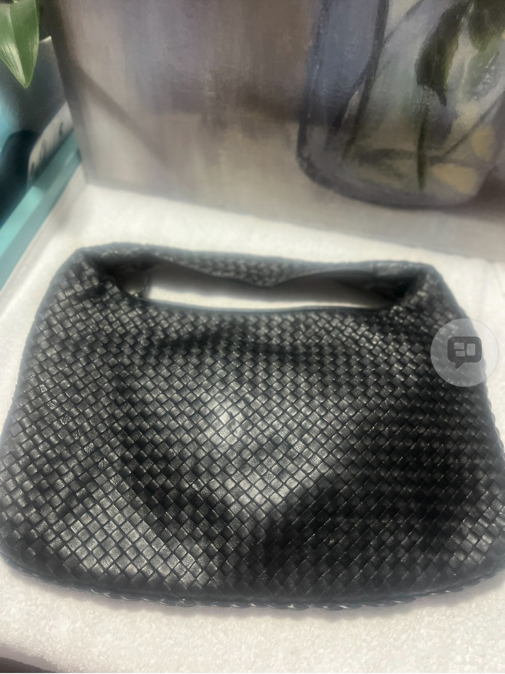 Bottega Veneta Black Intrecciato Shoulder Bag